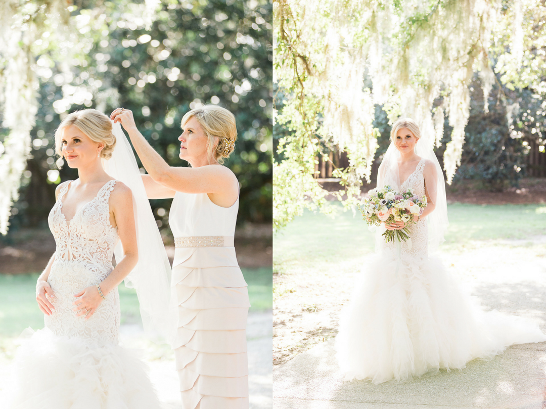 beautiful bride wearing veil