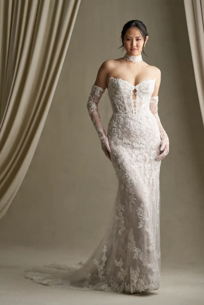 allure couture c801 beaded sheath wedding dress