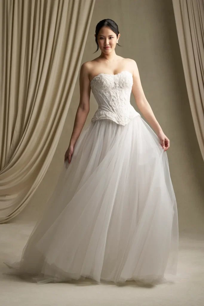 allure couture c804 beaded modern peplum a line wedding dress