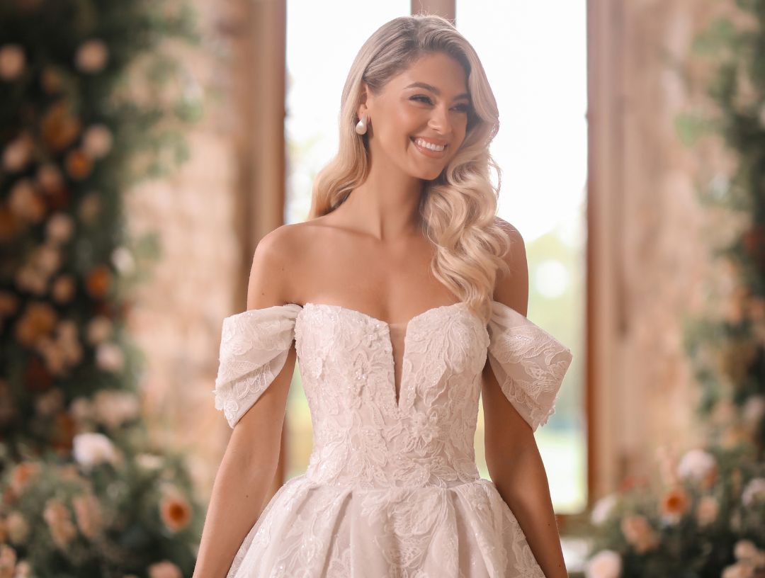 The 2026 Disney Fairy Tale Weddings Collection Aurora Inspired Allure DP451 Sparkle Tulle Ballgown Princess Wedding Dress