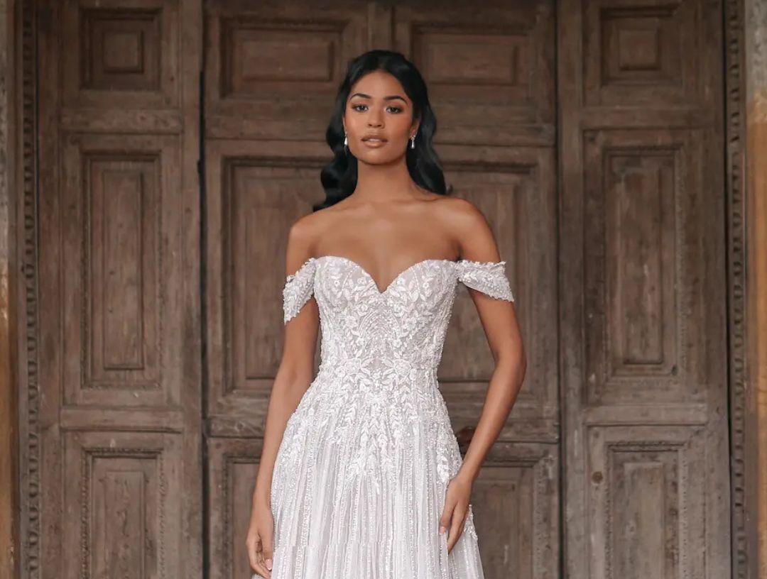 The 2026 Disney Fairy Tale Weddings Collection Jasmine Inspired Allure D474 Beaded A Line Princess Wedding Dress