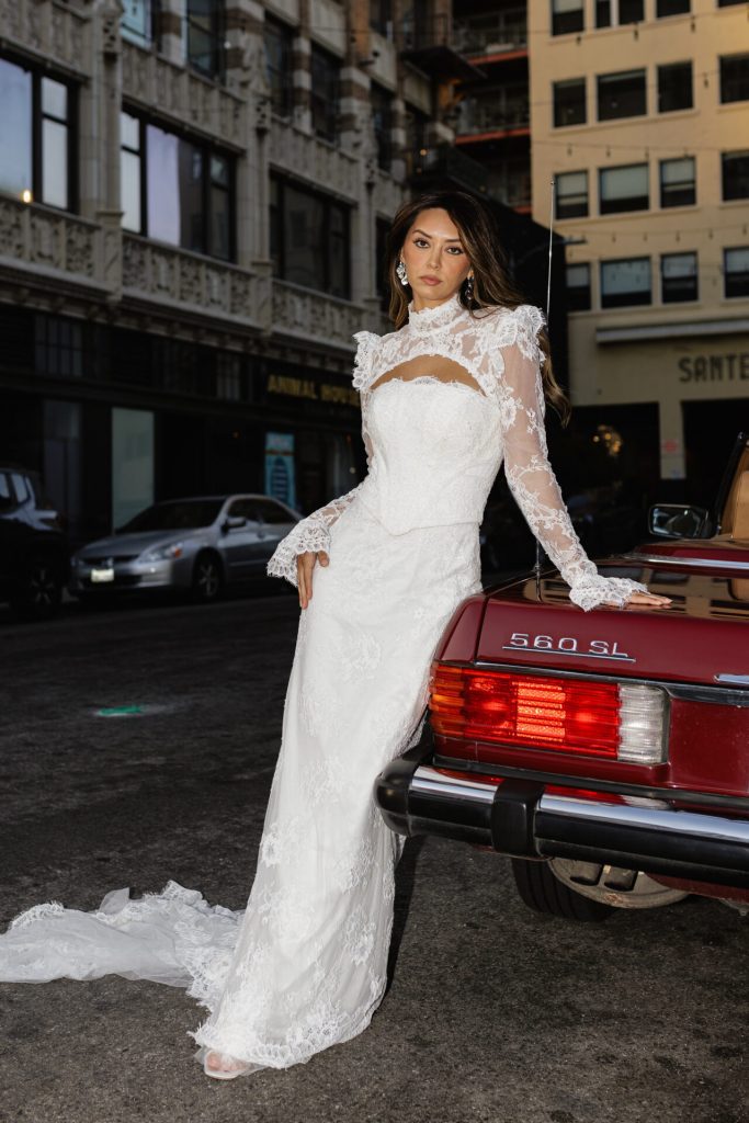 all who wander maren strapless lace faux two piece wedding dress