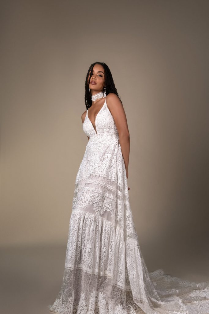 all who wander quinn lace open back wedding dress