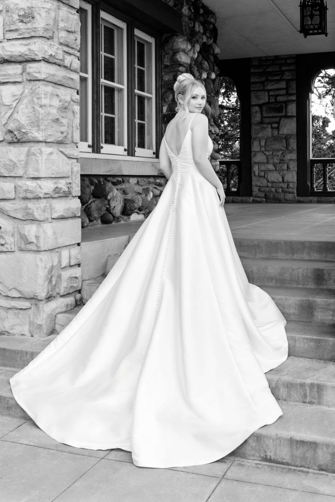 Kathryn Elizabeth Simple Ballgown Long Train Wedding Dress