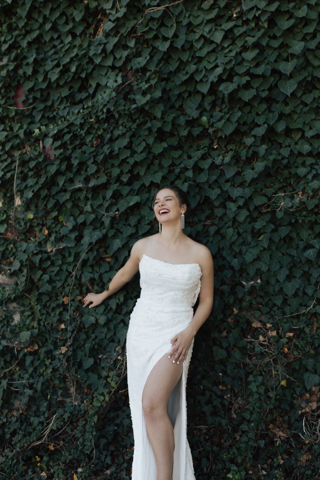 Kathryn Elizabeth Wedding Dress Fitted Sparkle With Slit