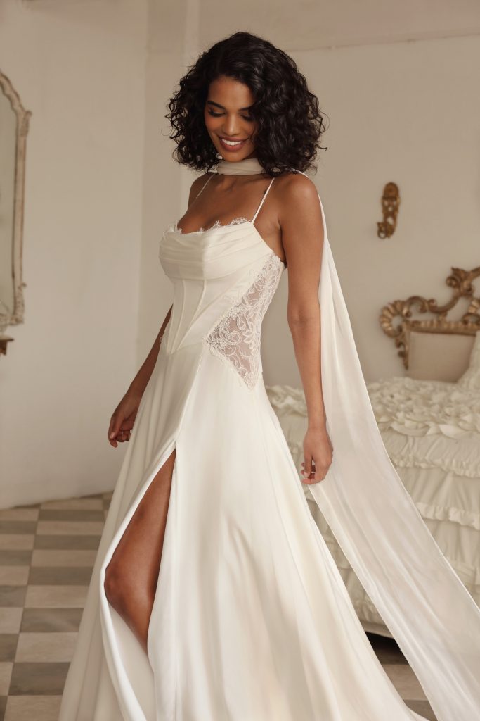 ML1922 Martina Liana Wedding Dress With Scarf