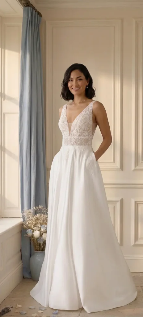 Sophie-James-Freya-in-stock-wedding-dress-vneck-aline-lace-bodice