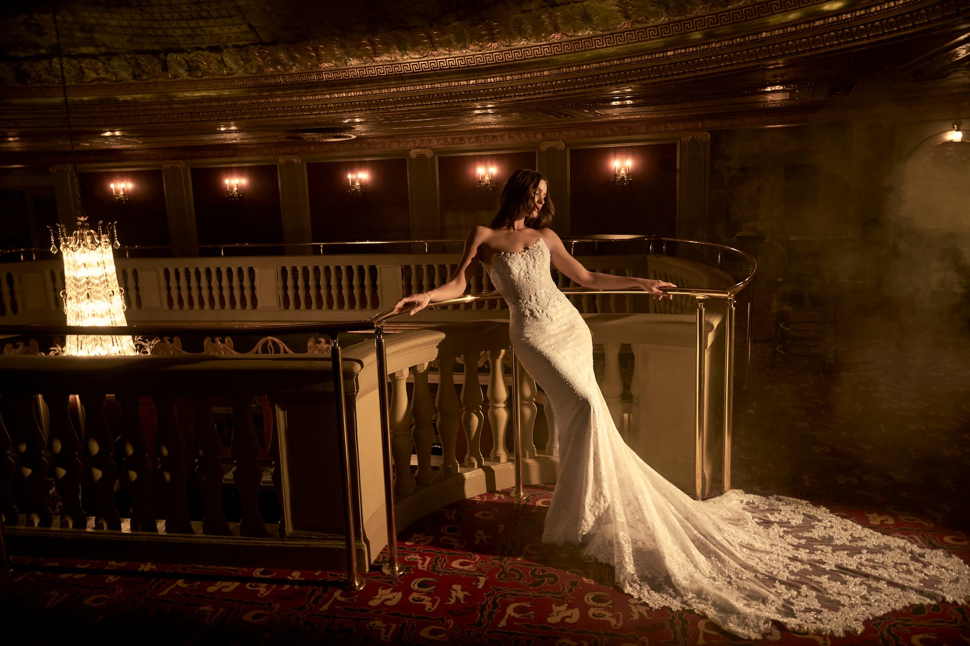 Maggie Sottero Collette Sultry beaded lace cat eye neckline wedding gown