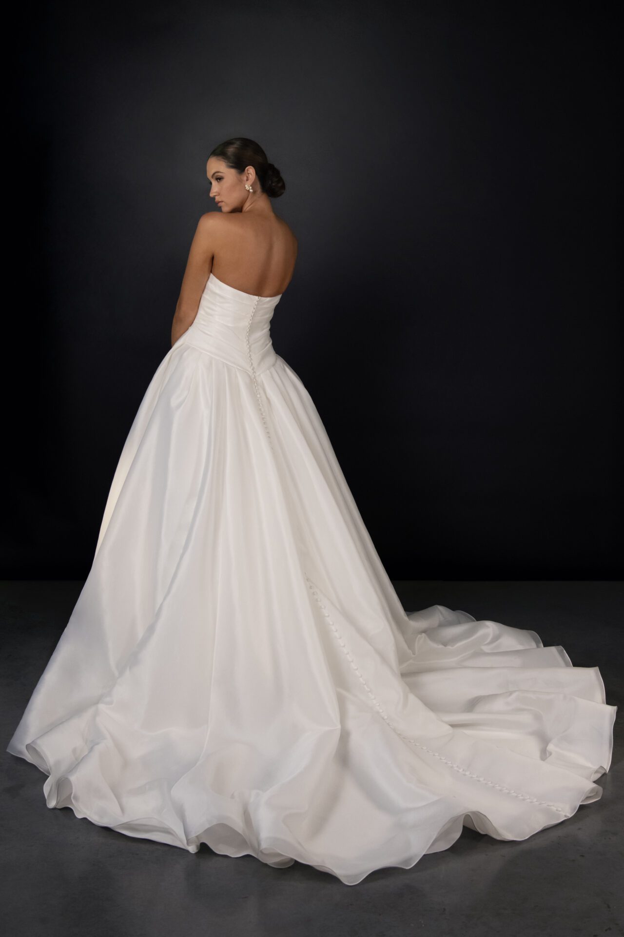 martina liana 2037 strapless floral details wedding dress